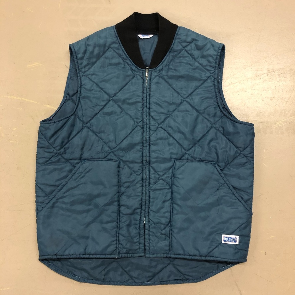 Big Smith Navy Nylon Quilted Puffer Vest - USED